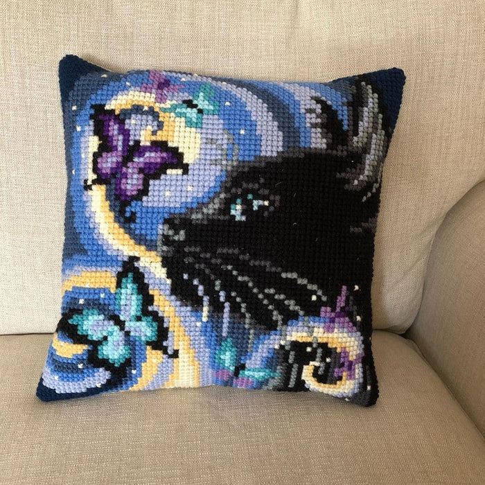 הכנת תמונת צמר או כרית - חתול ופרפרים