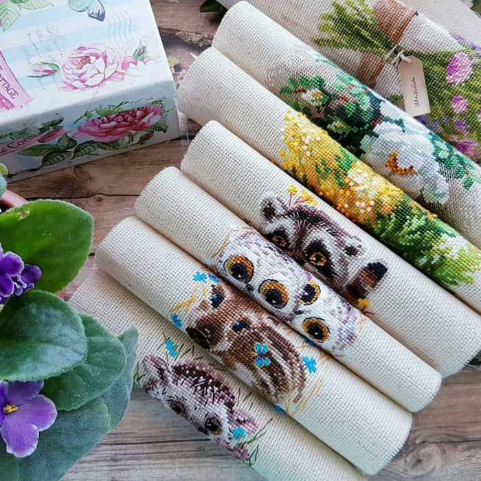 רקמה על בד גבינה - דביבון קטן