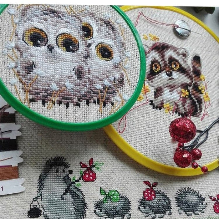 רקמה על בד גבינה - דביבון קטן