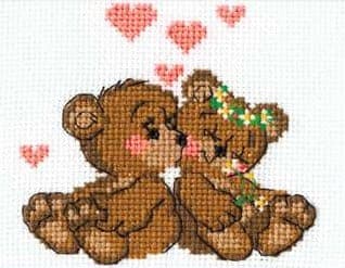 רקמה על בד גבינה - דובונים