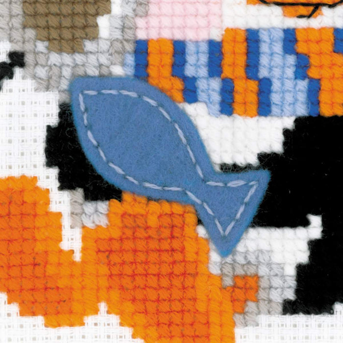 רקמה על בד גבינה - פינגווין