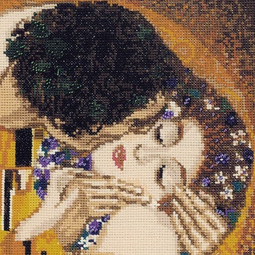 רקמה על בד גבינה - הנשיקה, גוסטב קלימט