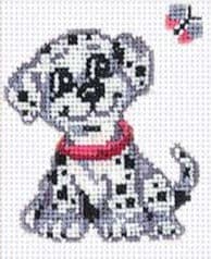 רקמה על בד גבינה - כלב דלמטי