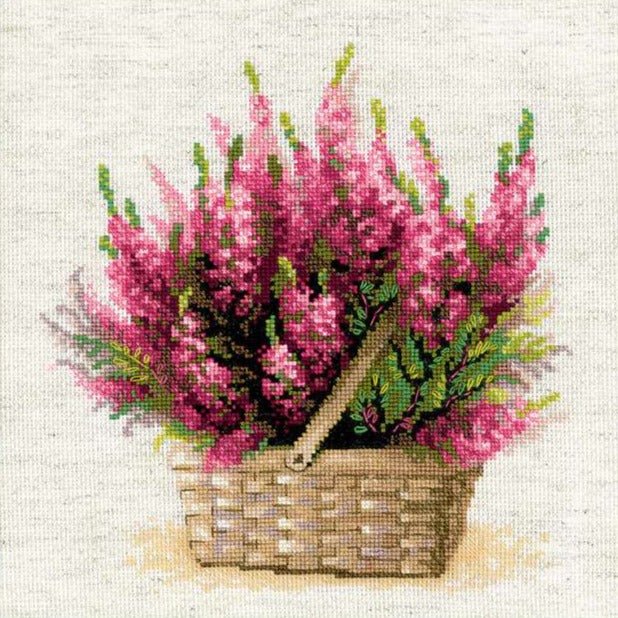 רקמה על בד גבינה - Scottish Heather