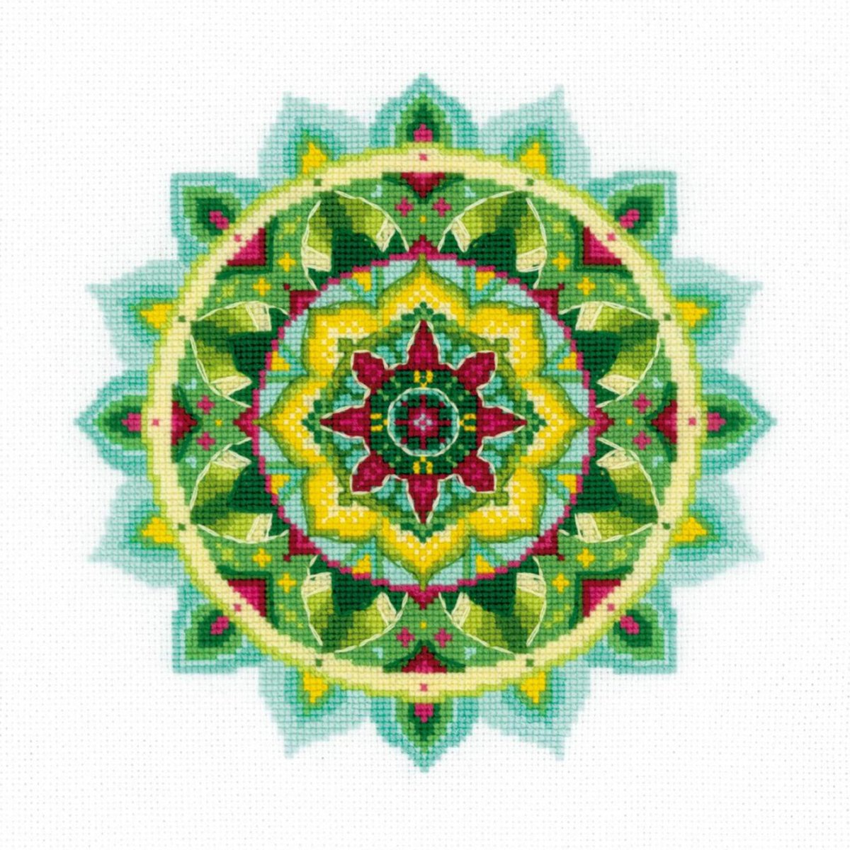 רקמה על בד גבינה - Self-knowledge Mandala