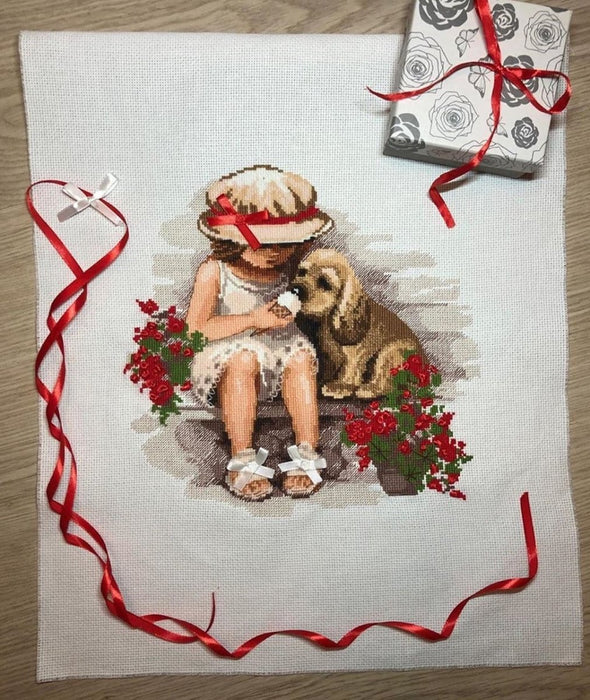 רקמה על בד גבינה - שן מתוקה