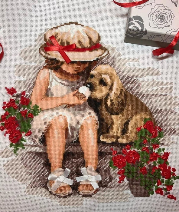 רקמה על בד גבינה - שן מתוקה