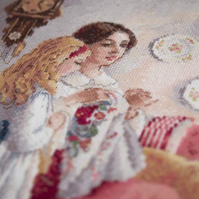 רקמה על בד גבינה - שיעור תפירה