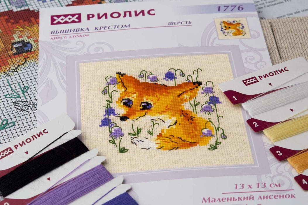 רקמה על בד גבינה - שועל קטן