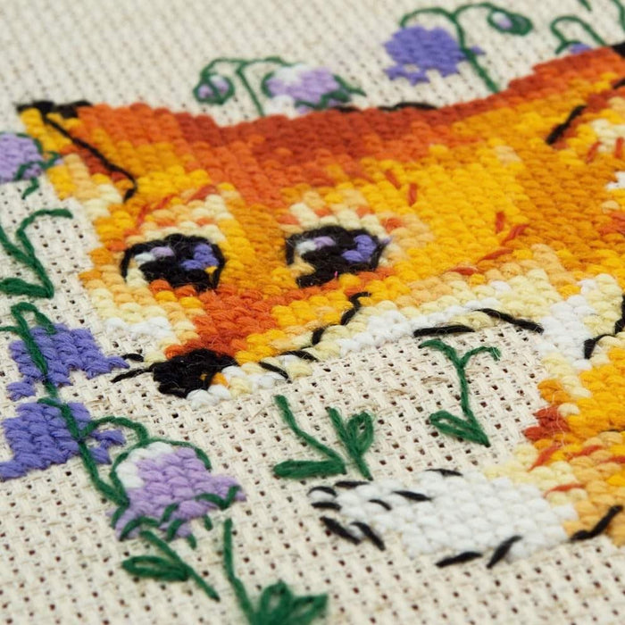 רקמה על בד גבינה - שועל קטן