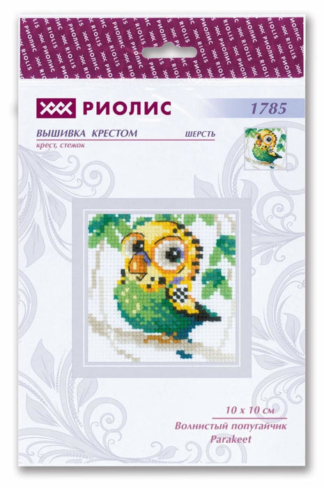 רקמה על בד גבינה - תוכי קטן