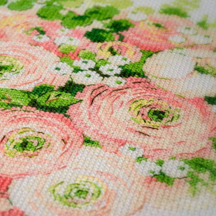 רקמה על בד גבינה - זר הכלה