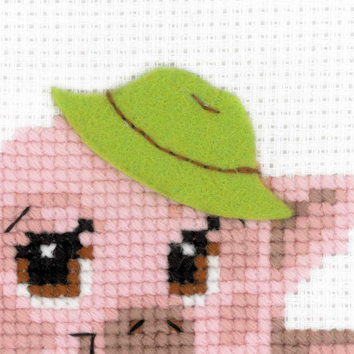 רקמה על בד גבינה - חזרזיר