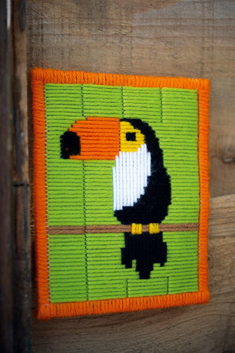 רקמה (תפר ארוך) - תוכי טוקאן