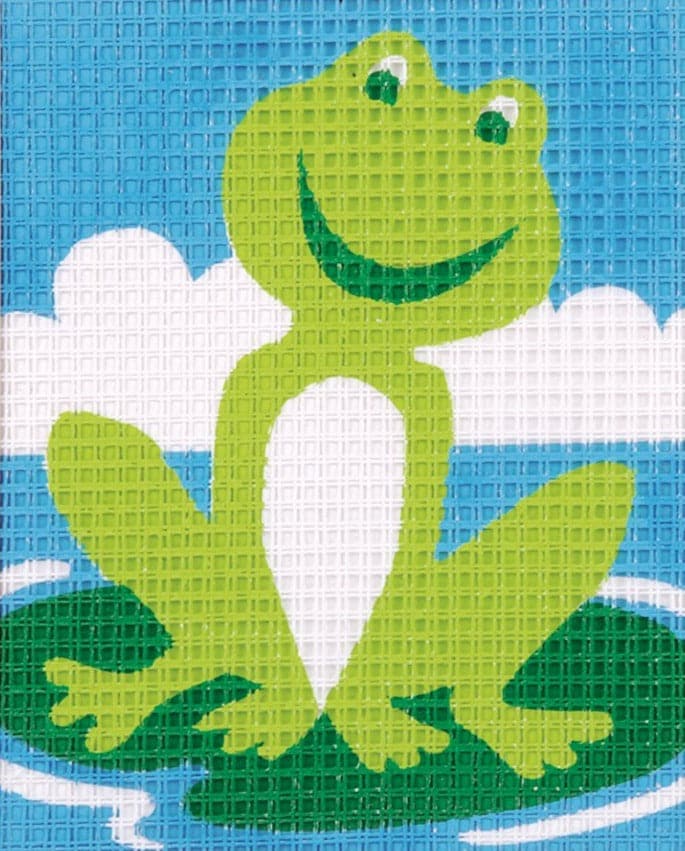 רקמה (תפר חצי צולב) - צפרדע