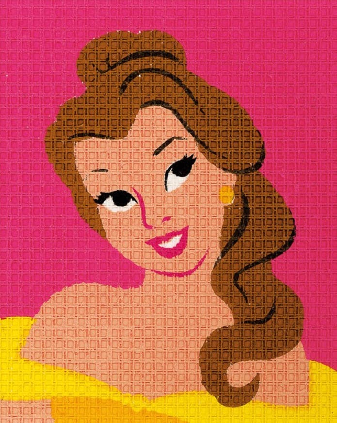 רקמה (תפר חצי צולב) - היפה והחיה