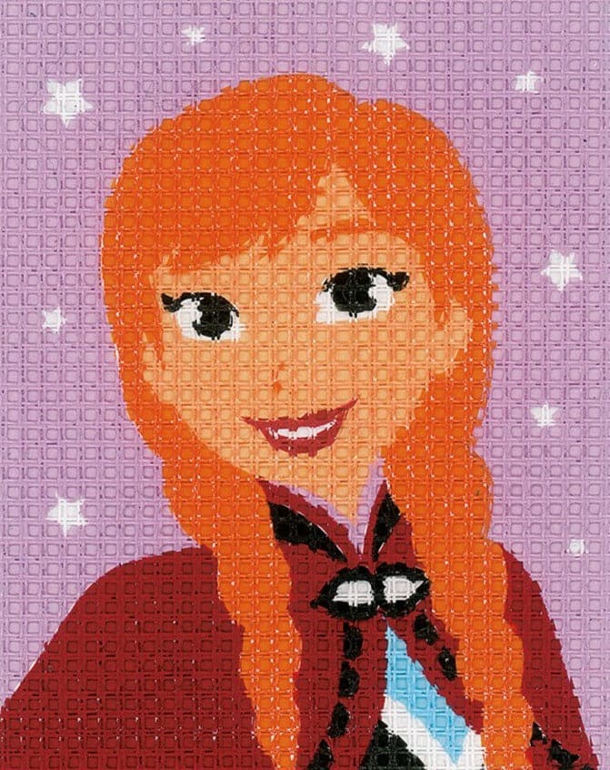 רקמה (תפר חצי צולב) - לשבור את הקרח: אנה