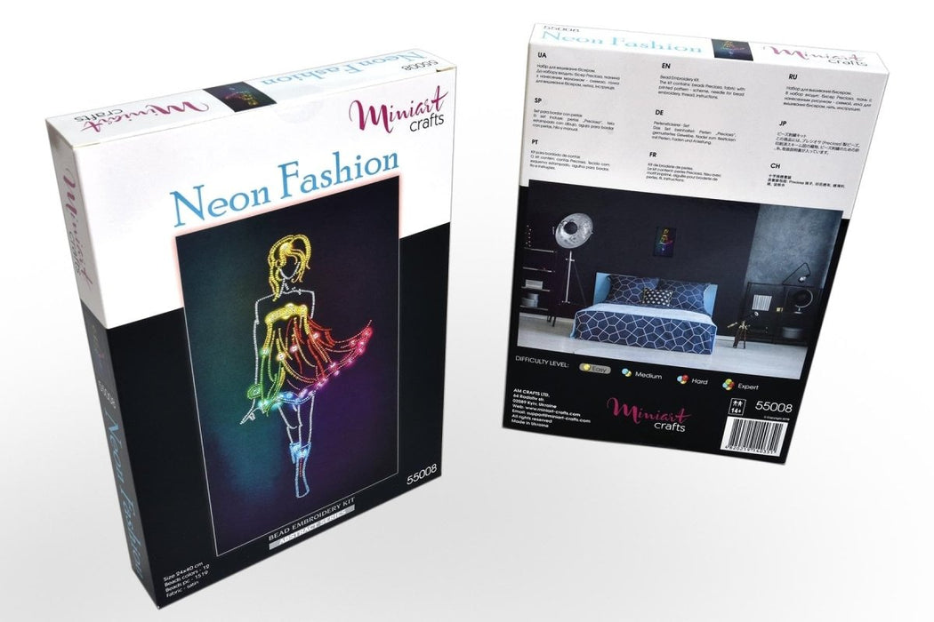 רקמת חרוזים אופנת ניאון