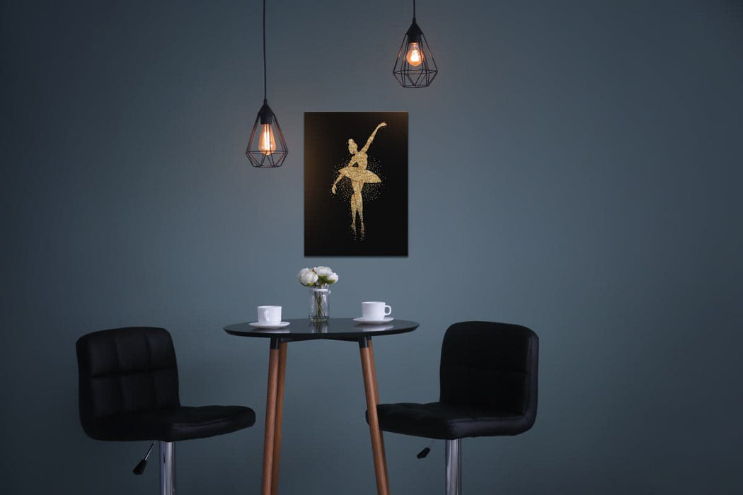 רקמת חרוזים - בלרינה בזהב