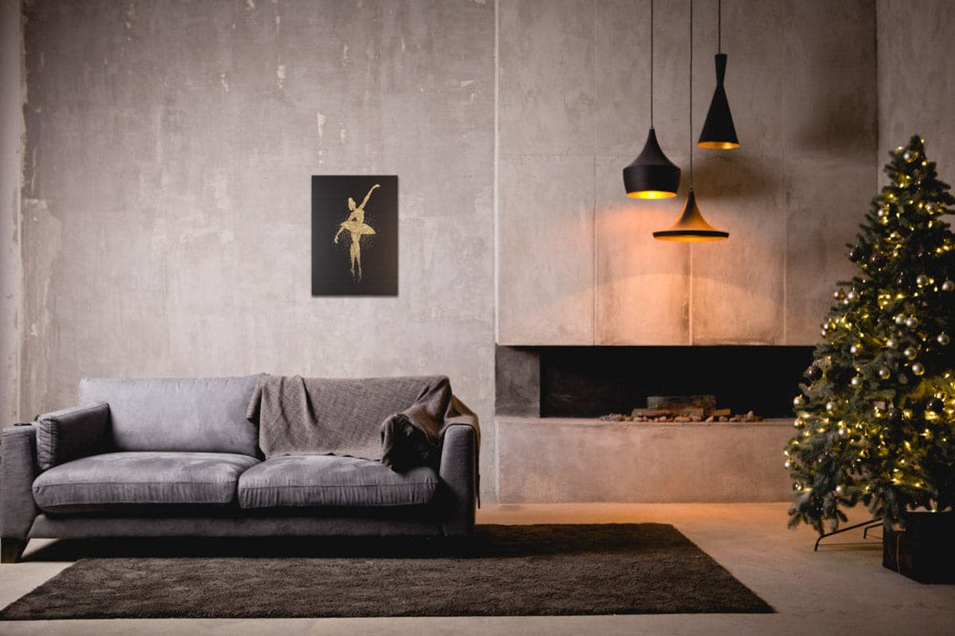 רקמת חרוזים - בלרינה בזהב