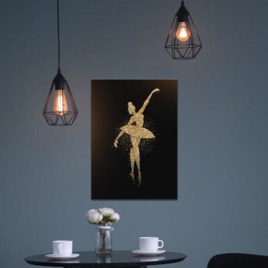 רקמת חרוזים - בלרינה בזהב