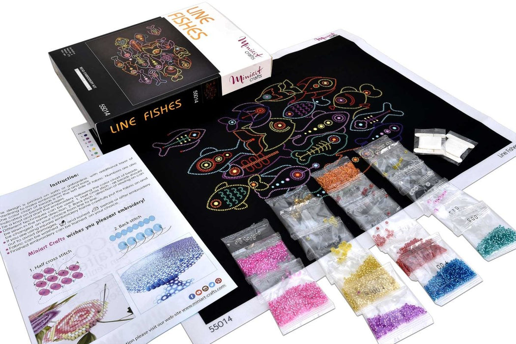 רקמת חרוזים - דגים