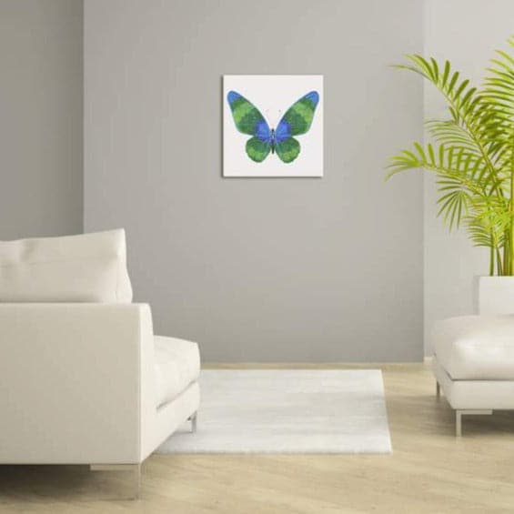 רקמת חרוזים - פרפר ירוק