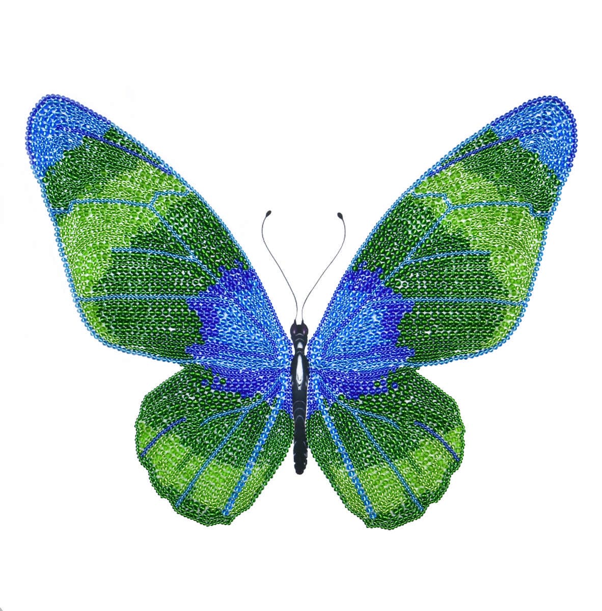 רקמת חרוזים - פרפר ירוק