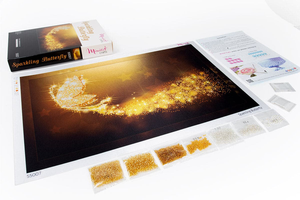 רקמת חרוזים - פרפר נוצץ