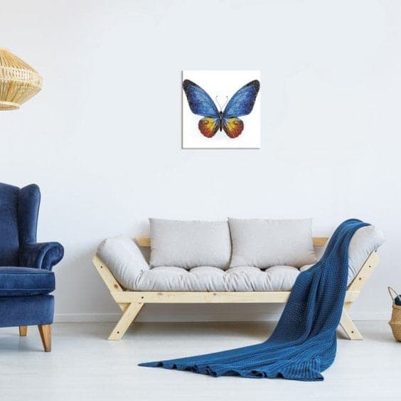 רקמת חרוזים - פרפר כחול