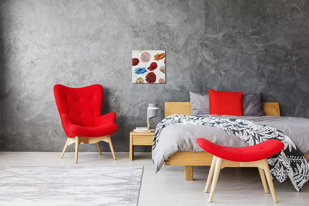 רקמת חרוזים - פרחי פרג