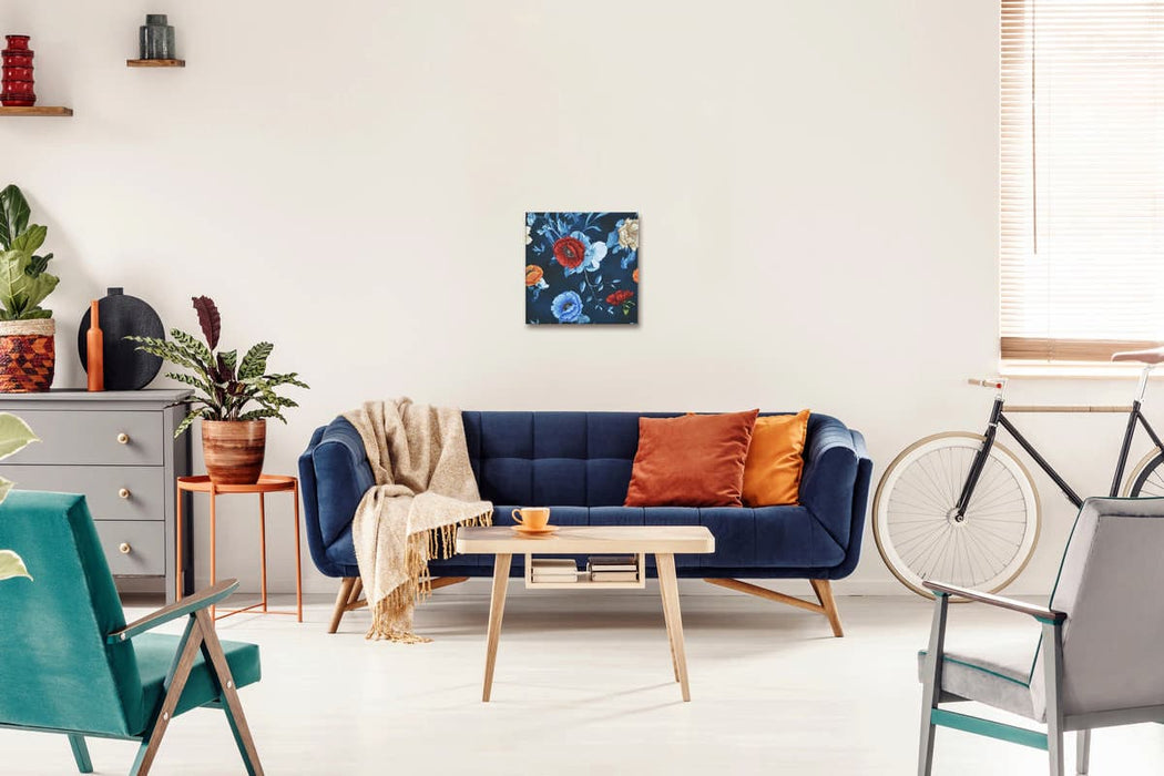 רקמת חרוזים - פרחי פרג ושושנים