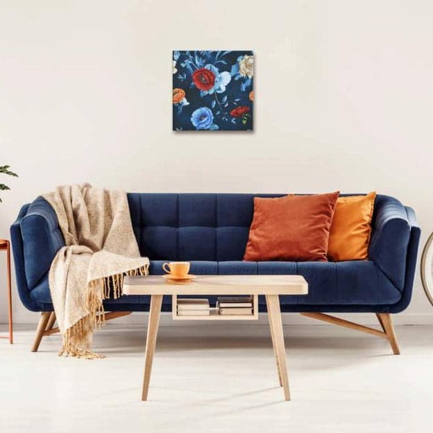 רקמת חרוזים - פרחי פרג ושושנים