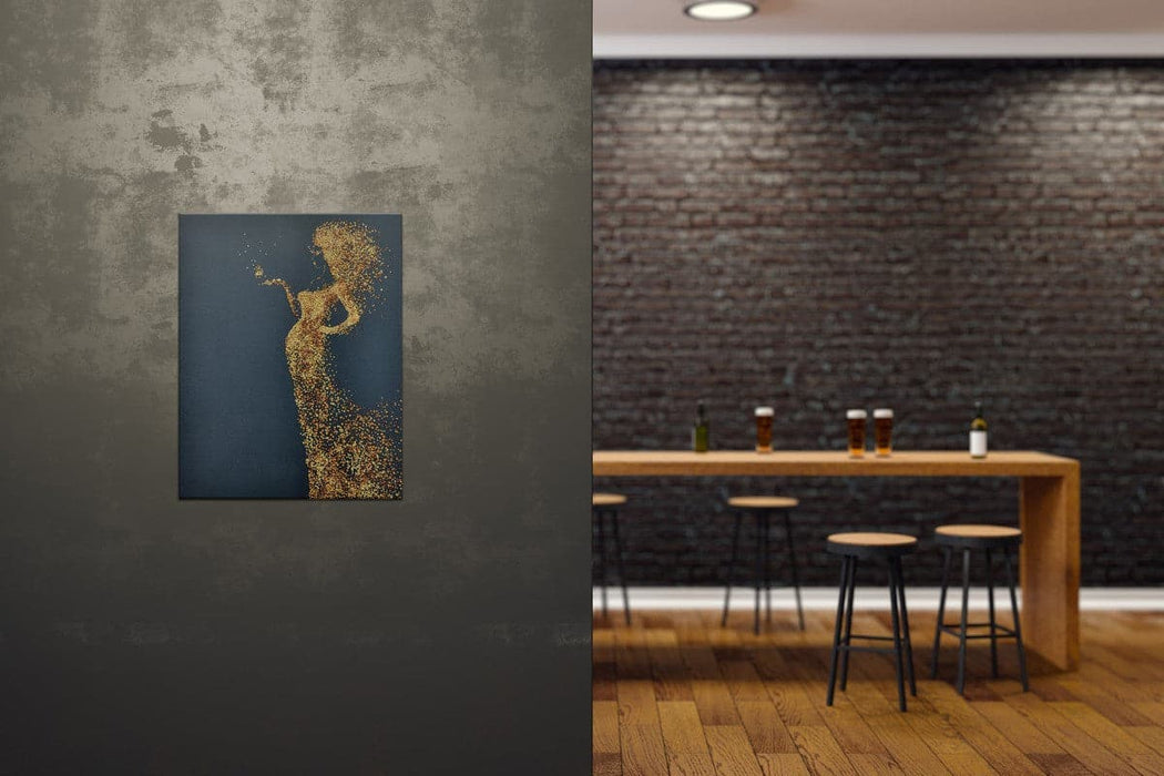 רקמת חרוזים - האישה בזהב