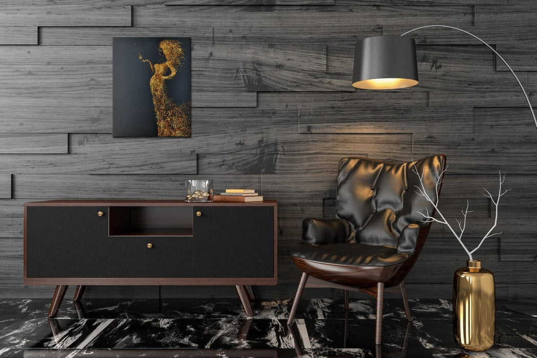 רקמת חרוזים - האישה בזהב