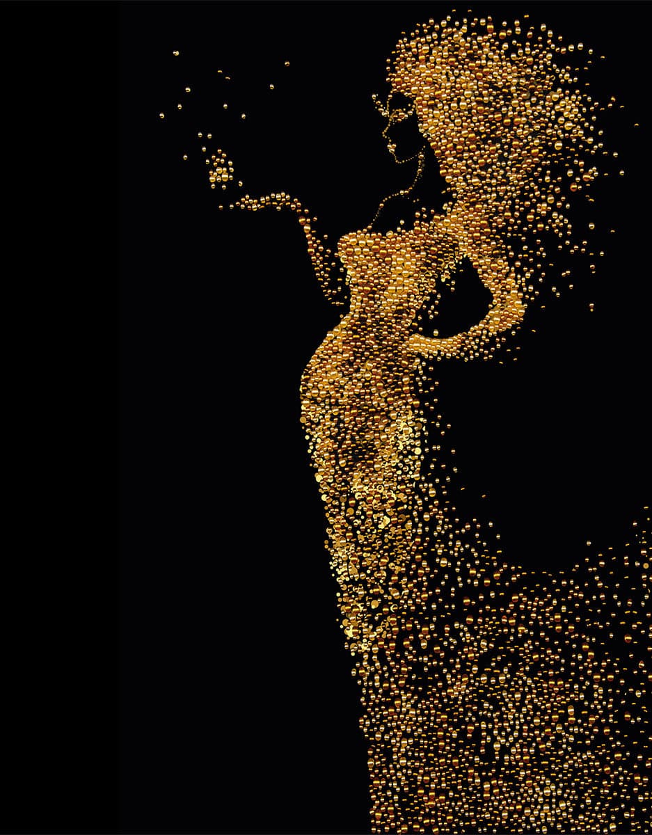 רקמת חרוזים - האישה בזהב