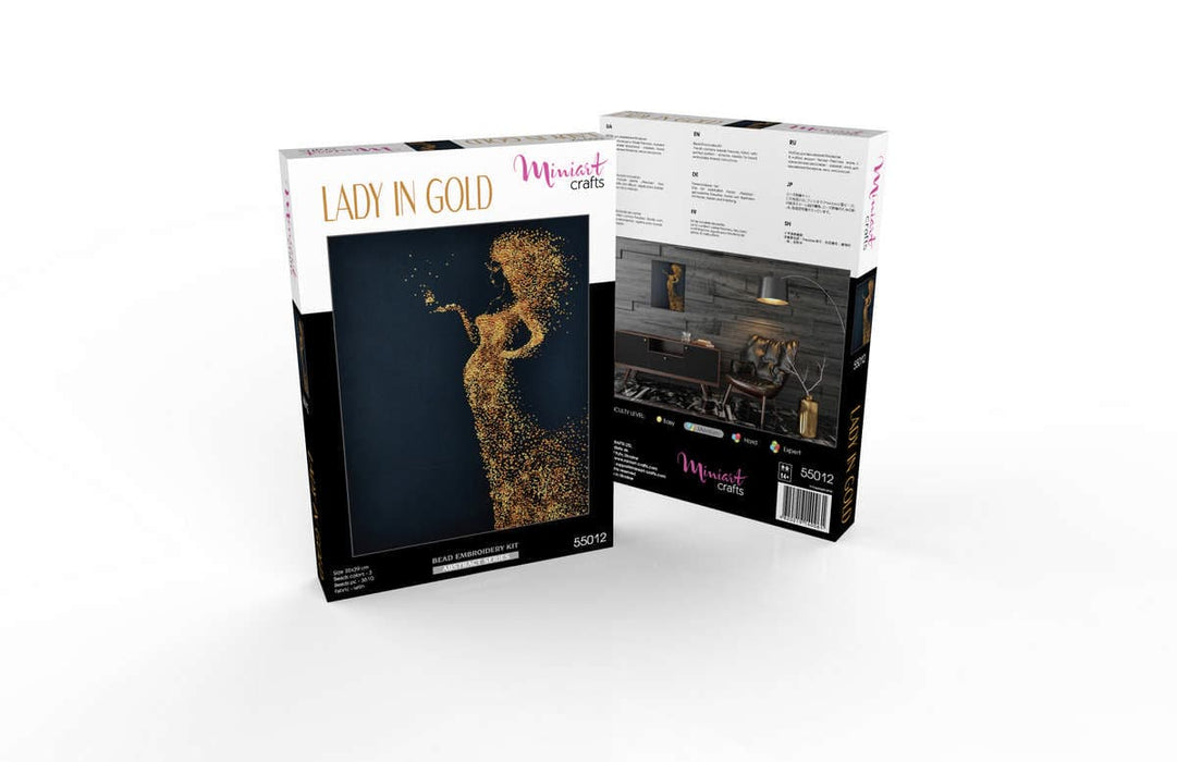 רקמת חרוזים - האישה בזהב