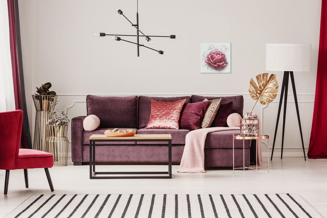 רקמת חרוזים - ציור ורדים