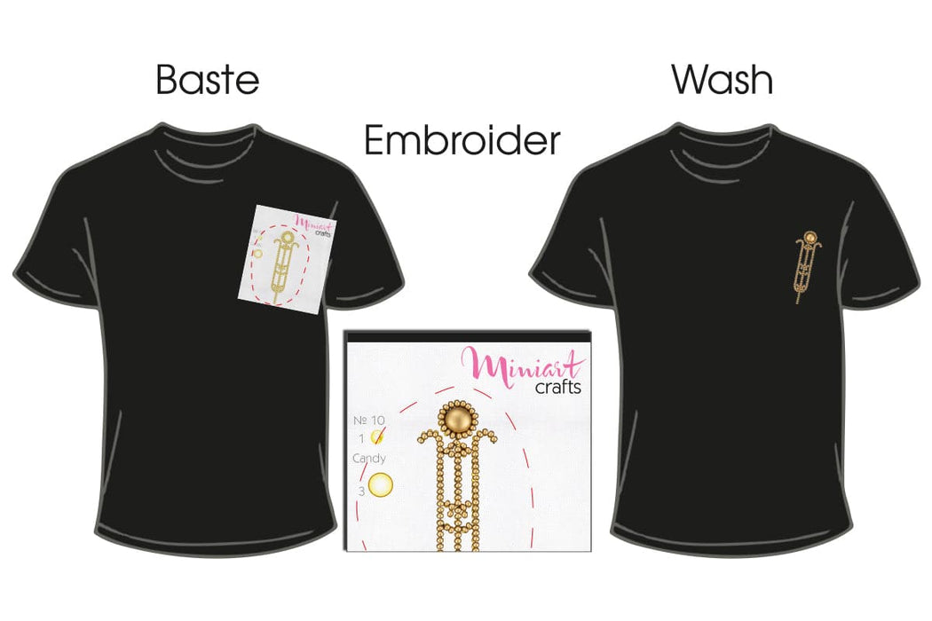 רקמת חרוזים על בגדים - נוצות זהב