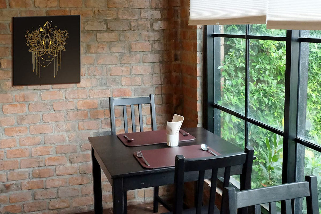 רקמת חרוזים - לוטוס זהוב