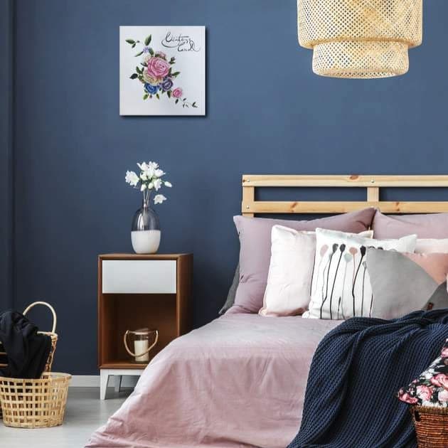 רקמת חרוזים - כרטיס וינטג'