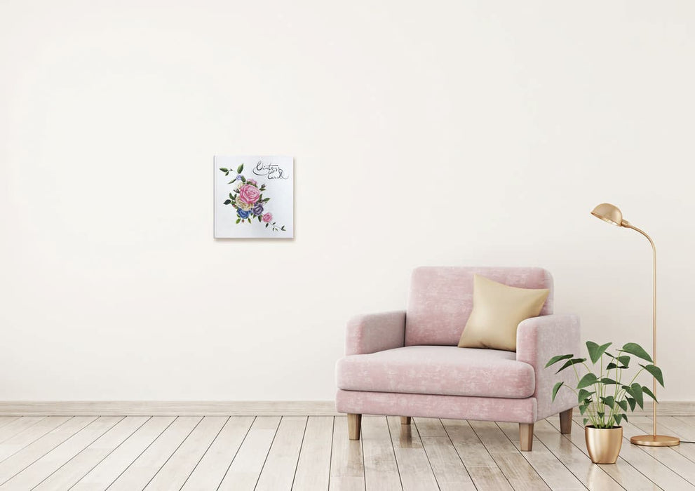 רקמת חרוזים - כרטיס וינטג'