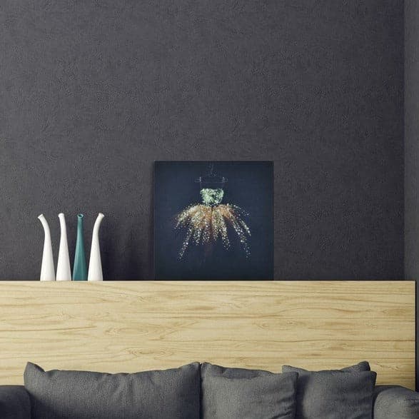 רקמת חרוזים - שמלת זהב