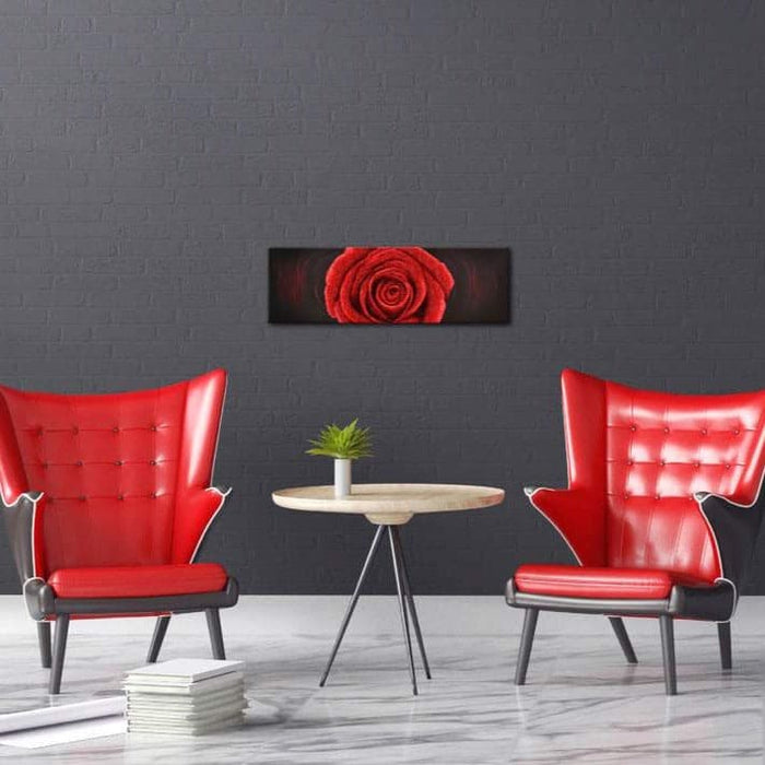 רקמת חרוזים - ורד אדום