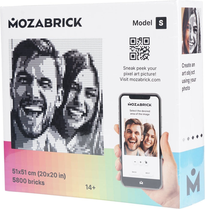 תמונה של ערכת פיקסל ארט מוזאבריק - מוצג בשחור לבן