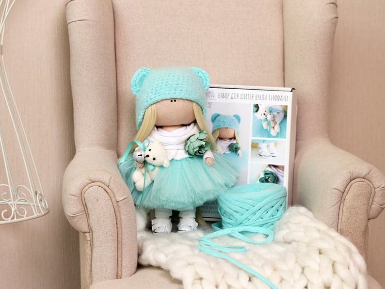 תפירת בובה - בובה טיפאני, 28 ס״מ