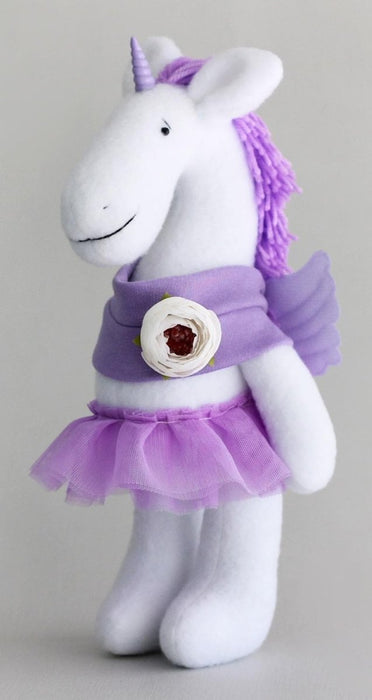 תפירת צעצוע - חד קרן ויולט, 30 ס״מ