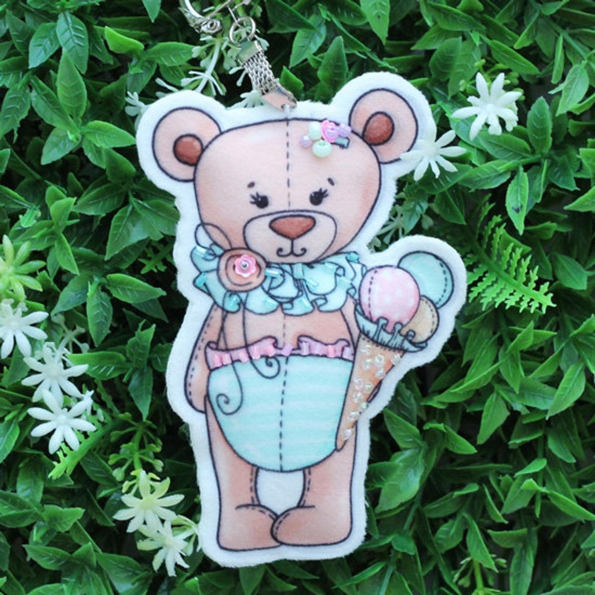 ערכת תפירה - דובי קטן (סיכה או מחזיק מפתחות)