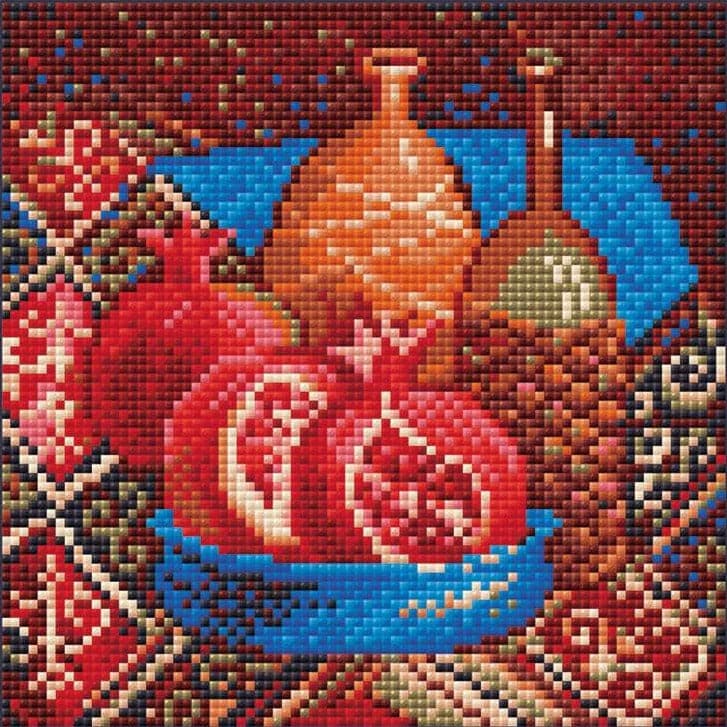 שיבוץ יהלומים - רימונים