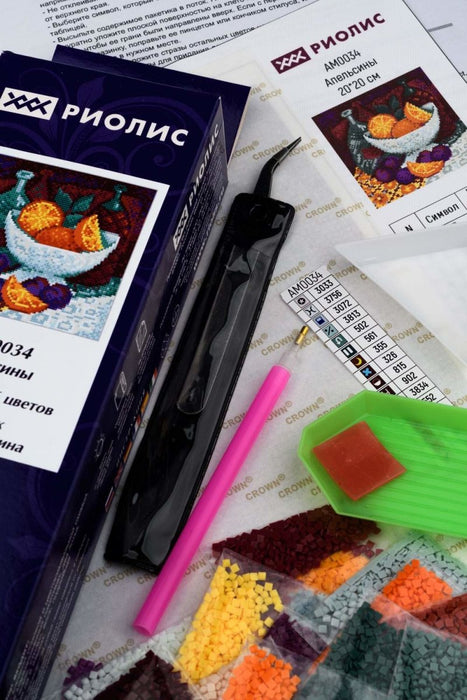 שיבוץ יהלומים - תפוזים